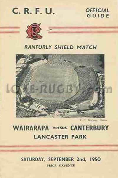 1950 Canterbury v Wairarapa  Rugby Programme