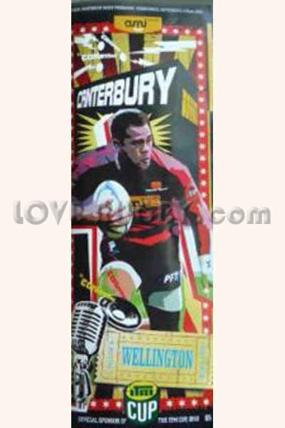 2012 Canterbury v Wellington  Rugby Programme