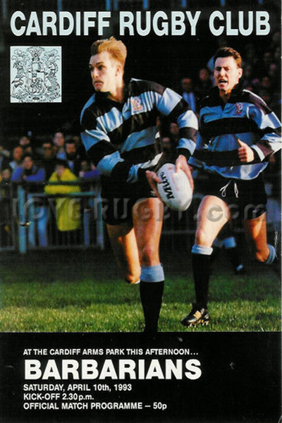 1993 Cardiff v Barbarians  Rugby Programme