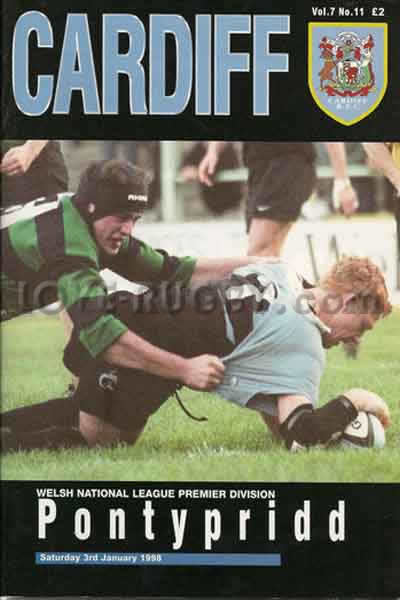 1998 Cardiff v Cordoba  Rugby Programme