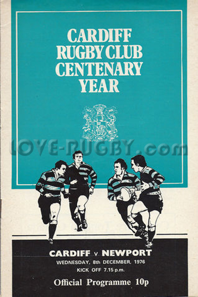 1976 Cardiff v Newport  Rugby Programme