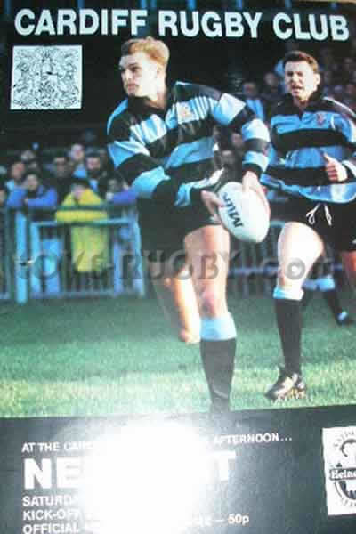 1993 Cardiff v Newport  Rugby Programme