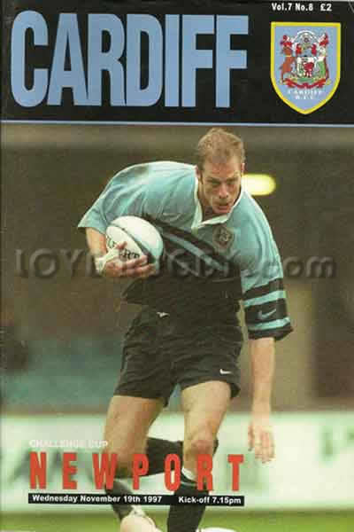 1997 Cardiff v Newport  Rugby Programme