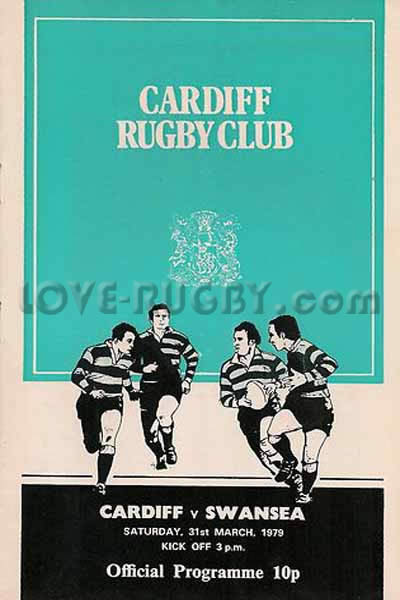 1979 Cardiff v Swansea  Rugby Programme