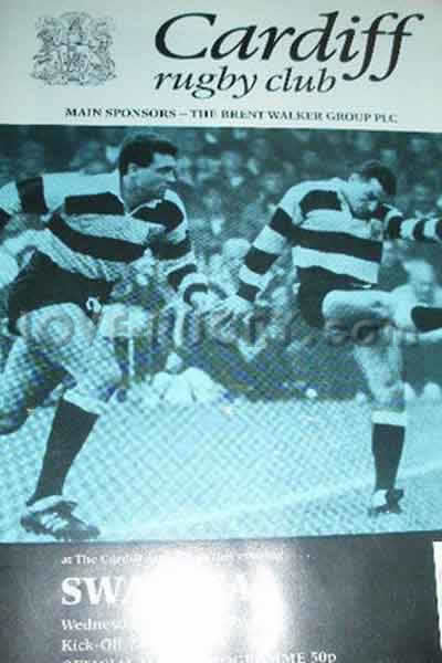 1992 Cardiff v Swansea  Rugby Programme