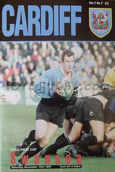 1997 Cardiff v Swansea  Rugby Programme