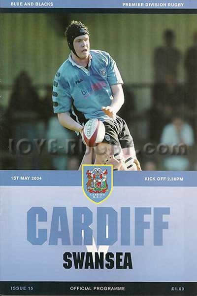 2004 Cardiff v Swansea  Rugby Programme
