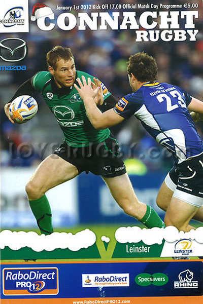 2012 Connacht v Leinster  Rugby Programme