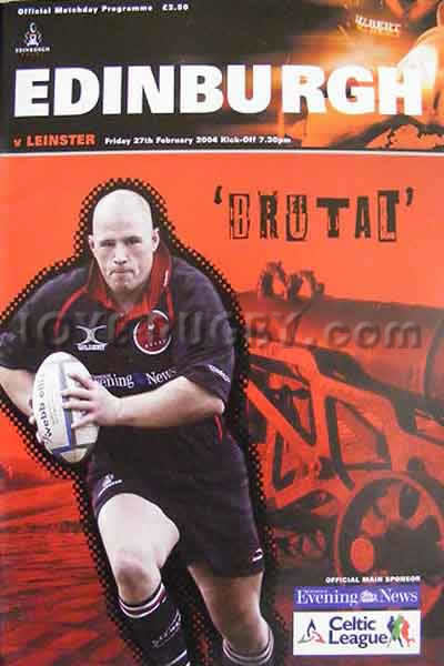 2004 Edinburgh v Leinster  Rugby Programme