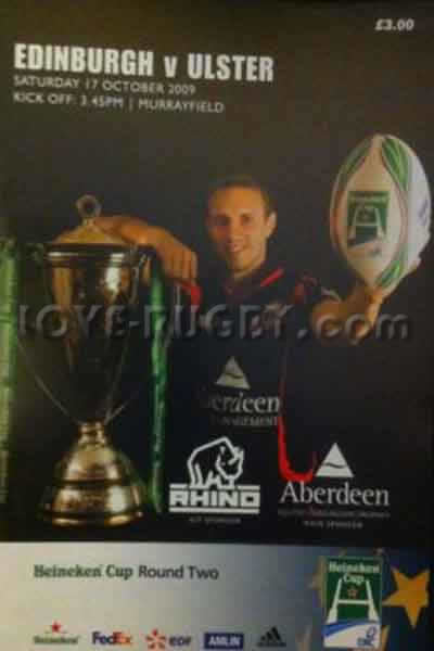 2009 Edinburgh v Ulster  Rugby Programme