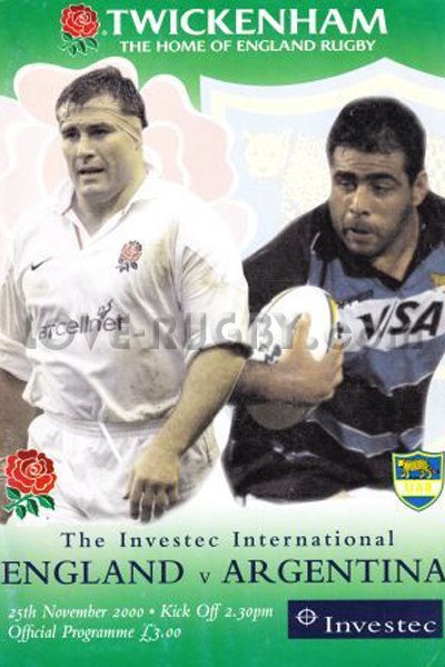 England Argentina 2000 memorabilia