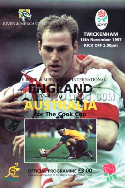 1997 England v Australia  Rugby Programme