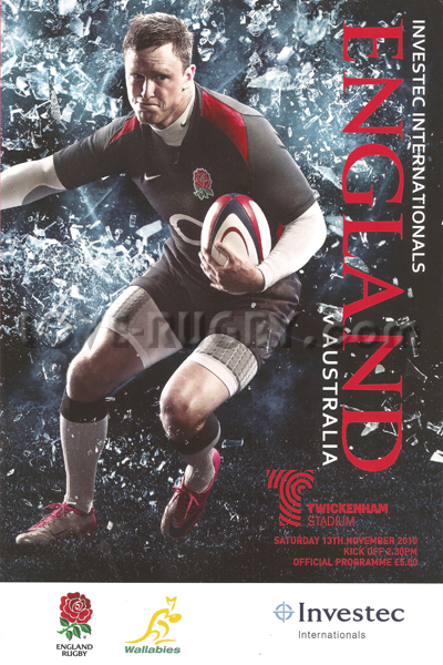 2010 England v Australia  Rugby Programme