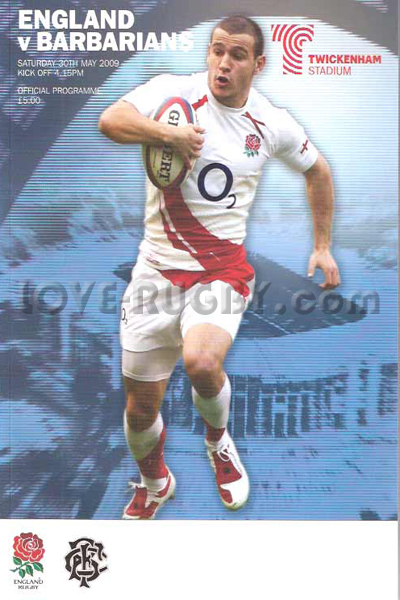 2009 England v Barbarians  Rugby Programme