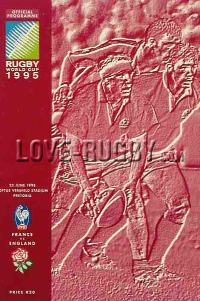 1995 England v France  Rugby Programme
