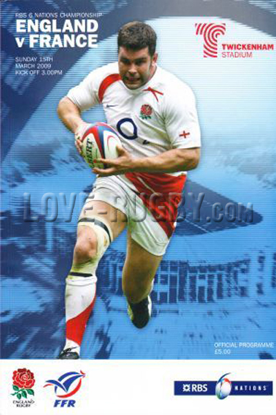 2009 England v France  Rugby Programme