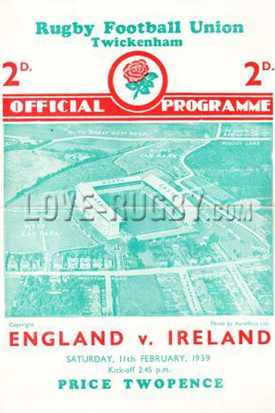 England Ireland 1939 memorabilia