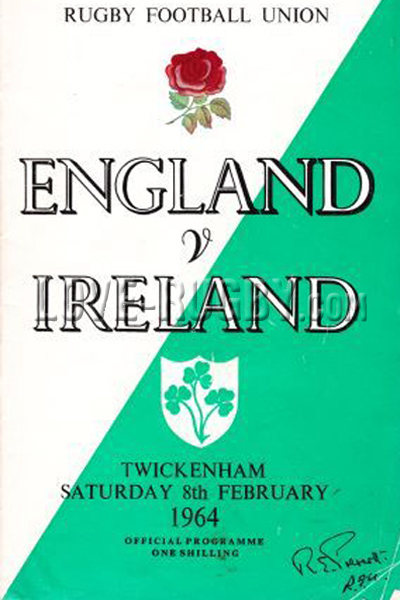 1964 England v Ireland  Rugby Programme