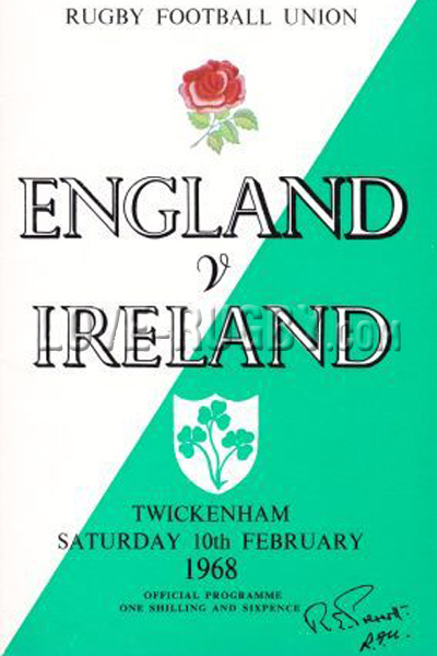 1968 England v Ireland  Rugby Programme