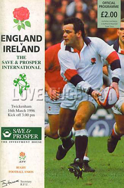 England Ireland 1996 memorabilia