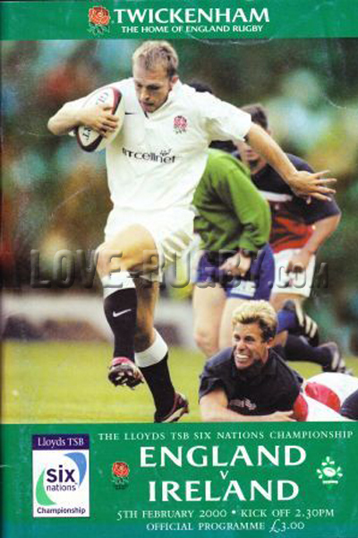 England Ireland 2000 memorabilia