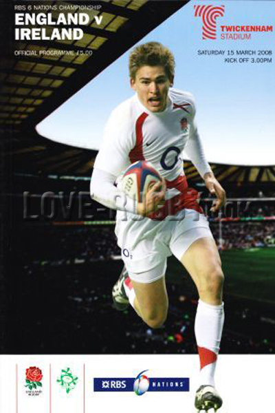 2008 England v Ireland  Rugby Programme
