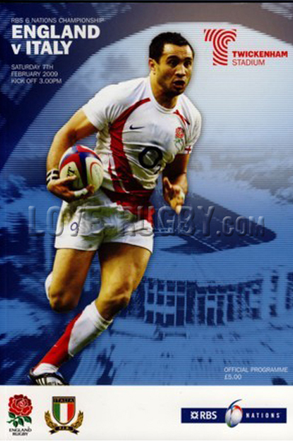 2009 England v Italy  Rugby Programme