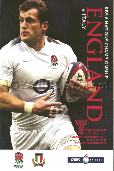 2011 England v Italy  Rugby Programme