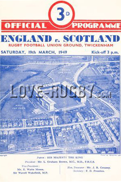 England Scotland 1949 memorabilia