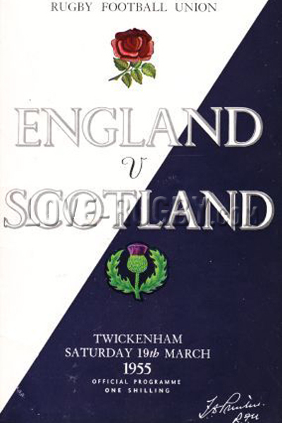 1955 England v Scotland  Rugby Programme