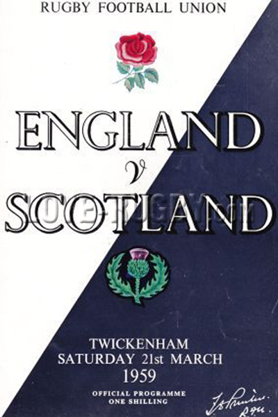1959 England v Scotland  Rugby Programme