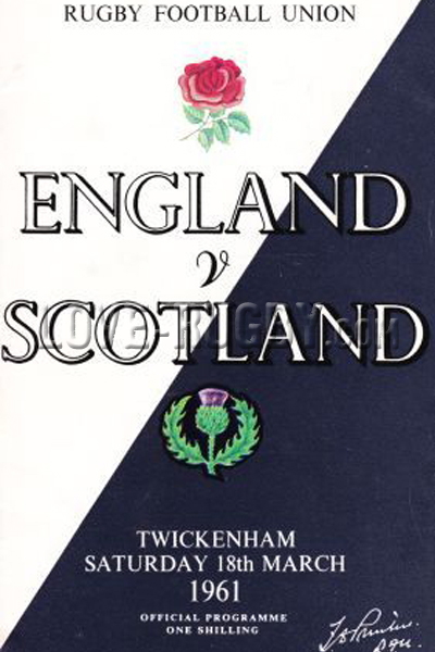 1961 England v Scotland  Rugby Programme