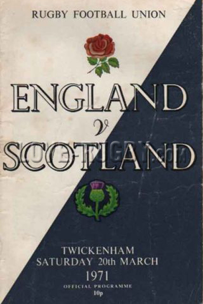 1971 England v Scotland  Rugby Programme