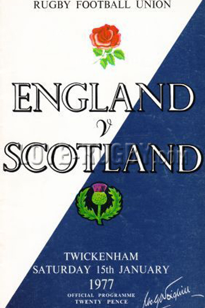 1977 England v Scotland  Rugby Programme