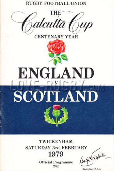 1979 England v Scotland  Rugby Programme