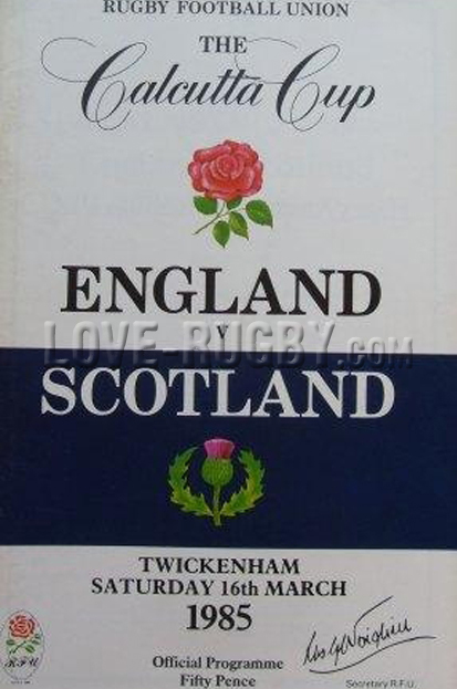 England Scotland 1985 memorabilia