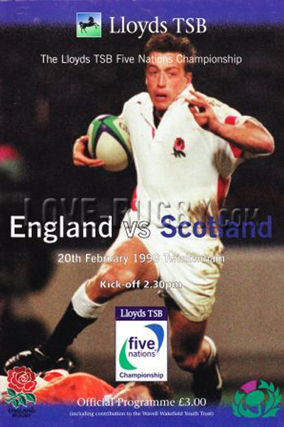 England Scotland 1999 memorabilia