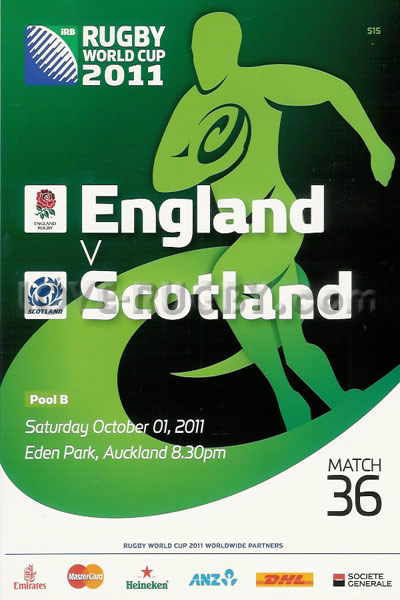 2011 England v Scotland  Rugby Programme