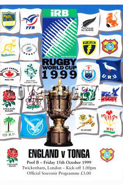 1999 England v Tonga  Rugby Programme