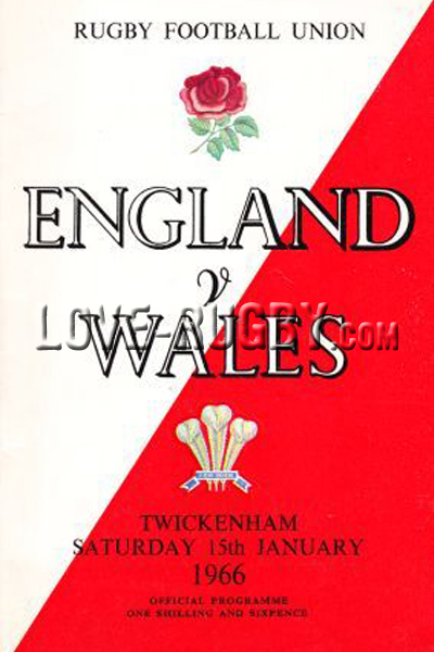 1966 England v Wales  Rugby Programme