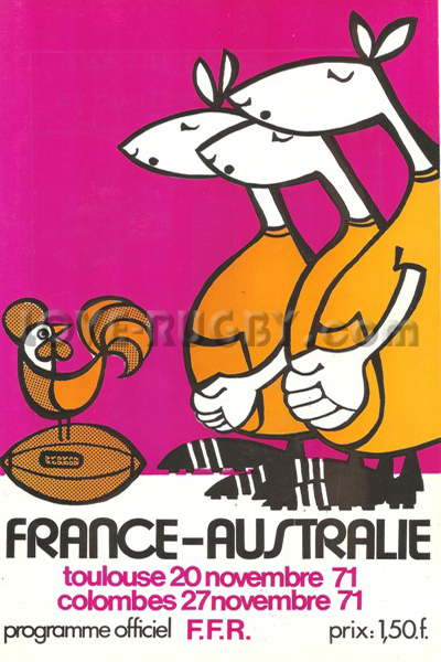 France Australia 1971 memorabilia