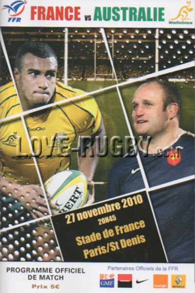 France Australia 2010 memorabilia