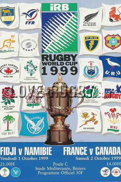 1999 France v Canada  Rugby Programme