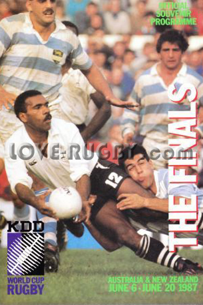 1987 France v Fiji  Rugby Programme