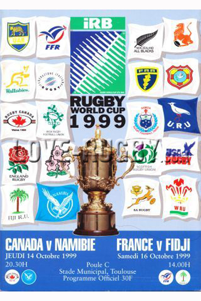 1999 France v Fiji  Rugby Programme