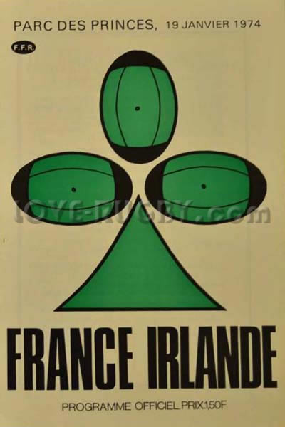 France Ireland 1974 memorabilia