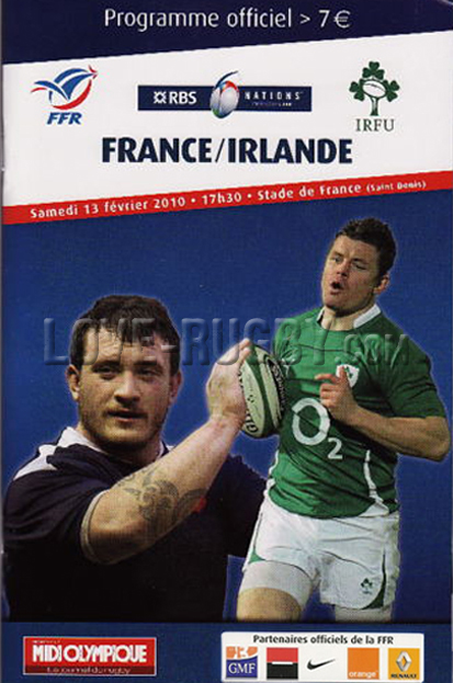 2010 France v Ireland  Rugby Programme