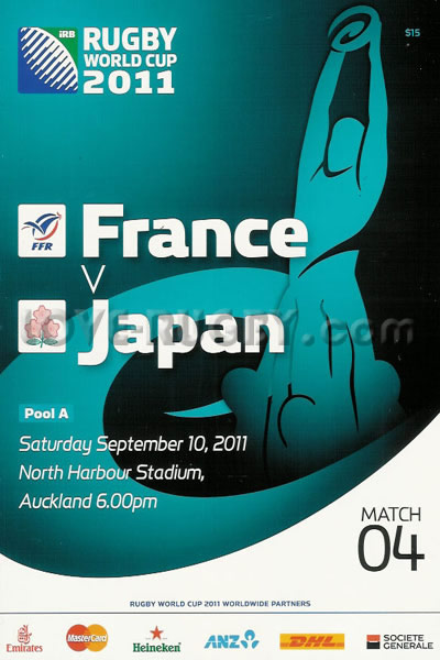2011 France v Japan  Rugby Programme