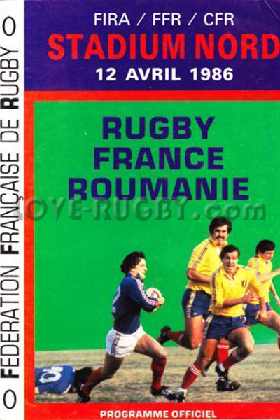 1986 France v Romania  Rugby Programme