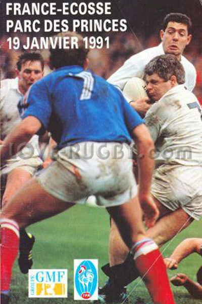 1991 France v Scotland  Rugby Programme